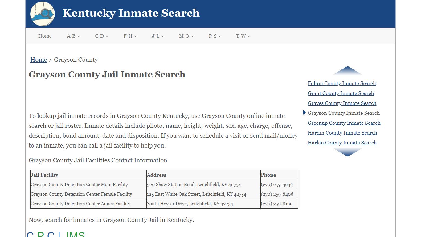 Grayson County Jail Inmate Search